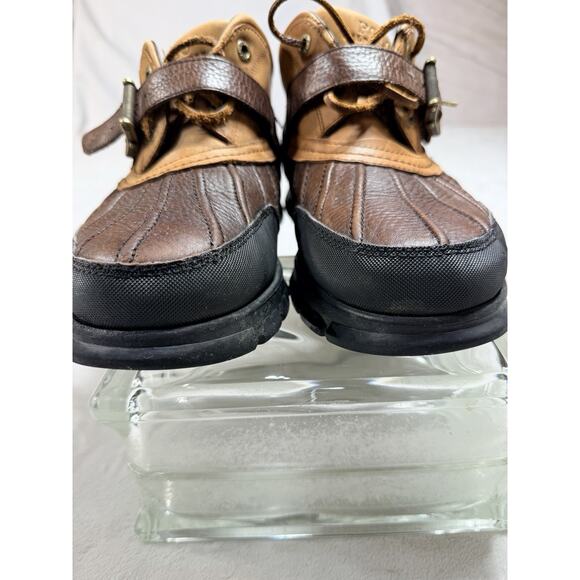 Polo Ralph Lauren VTG Dover III Men 8.5D Brown Leather Duck Boots Weatherproof main image 13